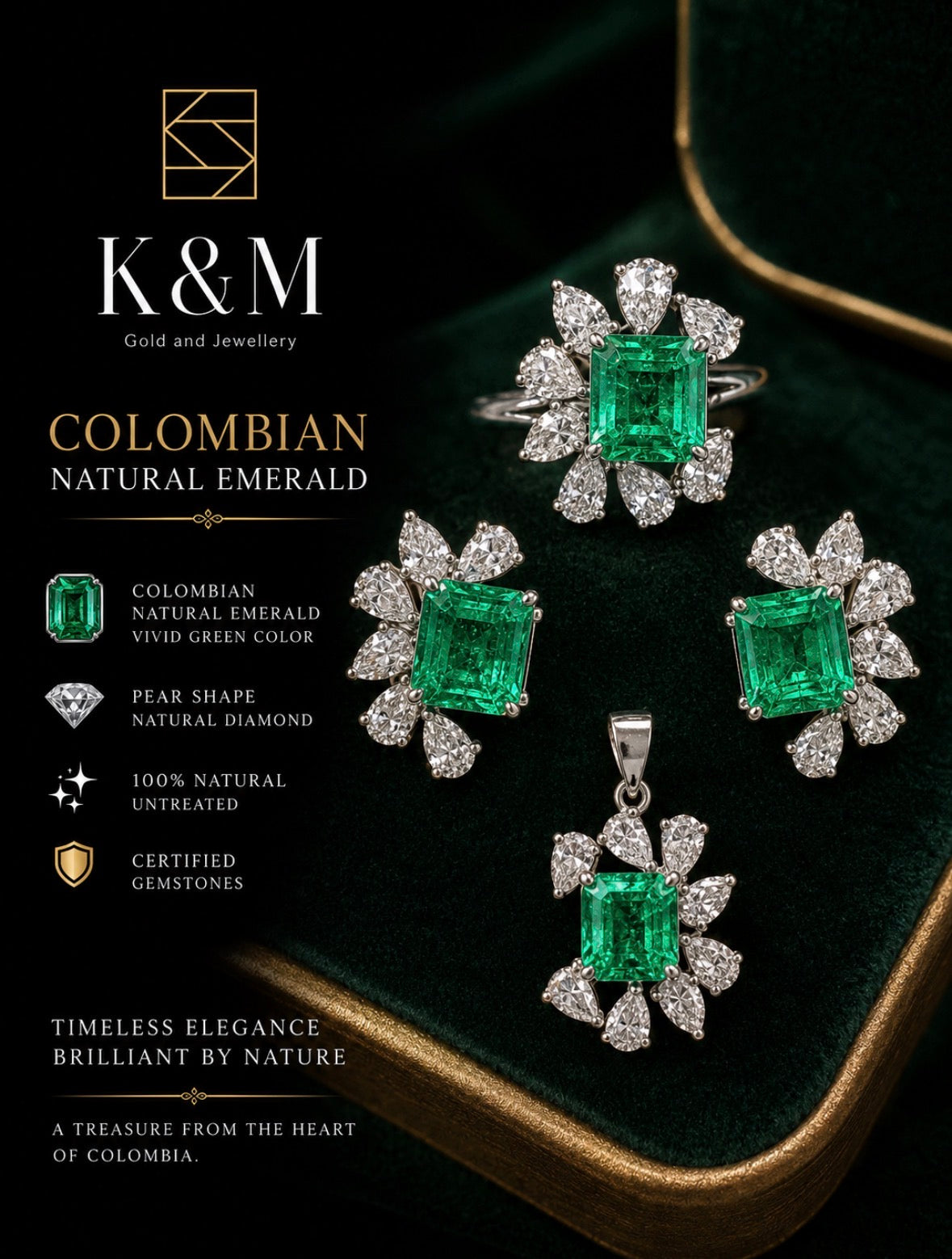 Columbia Emerald Set