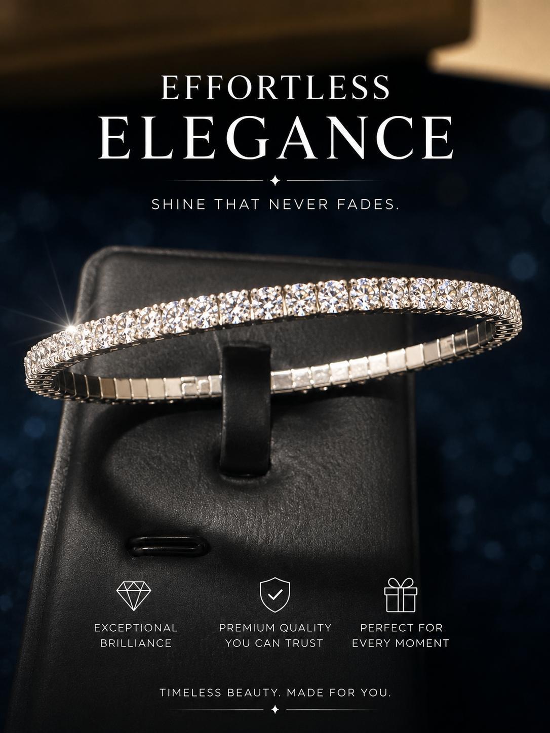 Natural Diamond Tennis Bangle